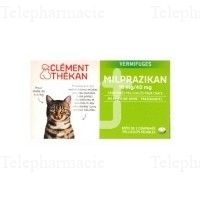 CLEMENT THEKAN Milprazikan 16mg / 40mg comprimés chats traitement des infestations mixtes x2