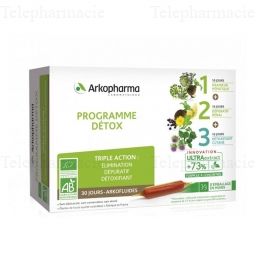 ARKOPHARMA Arkofluides - Programme d&eacute;tox triple action bio 30 jours