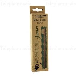 SUPER WHITE Brosse &agrave; dents bambou junior souple