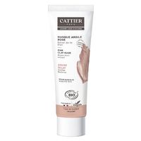 CATTIER Masque bio argile rose aloe vera peaux sensibles
