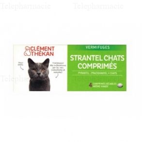 CLEMENT THEKAN Strantel chats comprimés traitements des infections mixtes x4