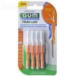 GUM Travler brossettes interdentaires n&deg;1412 - 0.9mm x 4