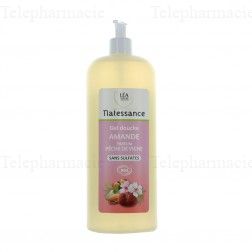 NATESSANCE Gel douche amande parfum p&ecirc;che de vigne bio