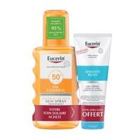 Eucerin Sun Protection - Duo Sun Oil Control Spray transparent SPF50+ 200ml + Mini Gel-Cr&egrave;me Apr&egrave;s-Soleil OFFERT