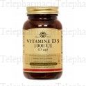 SOLGAR Vitamine D3 1000 UI (25&micro;g) 100 comprim&eacute;s &agrave; croquer