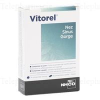 NHCO Inspiria - Vitorel Nez Sinus Gorge 15 comprim&eacute;s &agrave; sucer + 15 comprim&eacute;s &agrave; avaler
